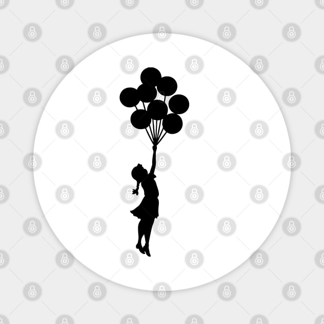 BANKSY Flying Balloon Girl Magnet by inkstyl